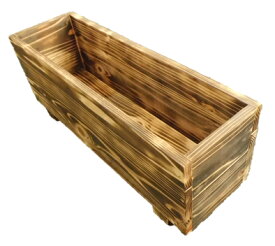 【 焼杉 プランター 】 国産杉 W600×D180×H230 焼杉板 杉板 プランターカバー プランターボックス フラワーポット 植木鉢 鉢 花 花台 園芸 ガーデニング 家庭菜園 野菜 ガーデン ハーブ フラワースタンド 木製 屋内 屋外 ボックス 花畑 癒し ベランダ