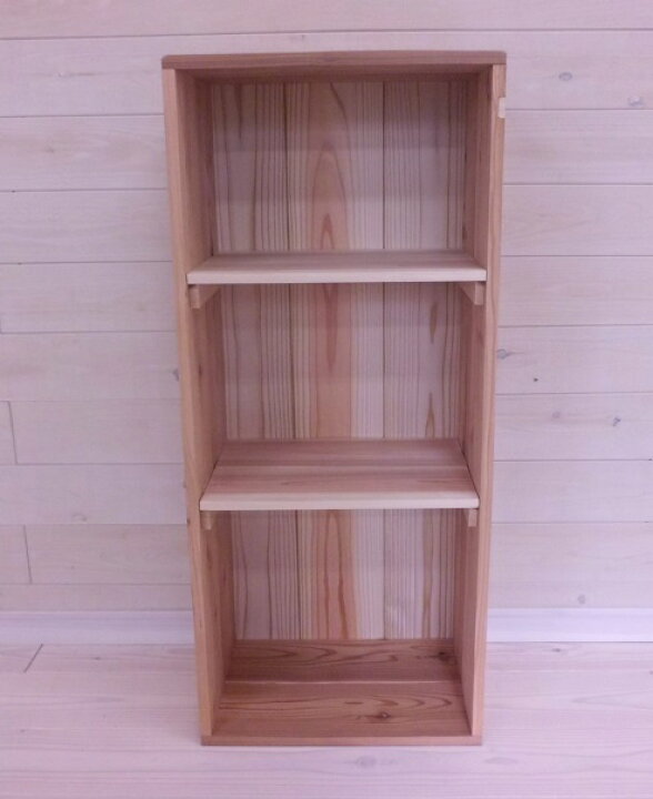 楽天市場】【 無垢杉板 収納 BOX 】国産杉 3段 幅380×奥行250×高さ900 