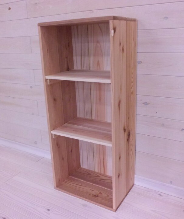 楽天市場】【 無垢杉板 収納 BOX 】国産杉 3段 幅380×奥行250×高さ900 