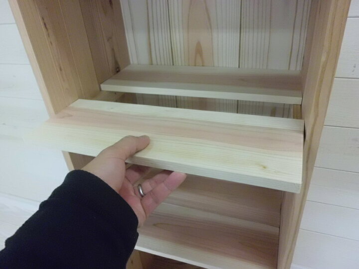 楽天市場】【 無垢杉板 収納 BOX 】国産杉 3段 幅380×奥行250×高さ900 