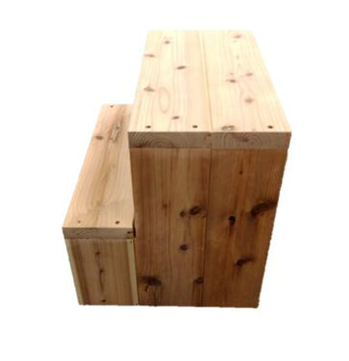 楽天市場】【 国産杉 踏み台 】幅500×奥行380×高さ（上段）430・（下段  