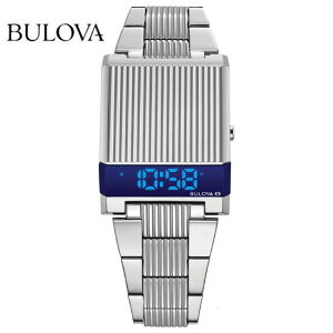 (最強配送)正規品 ブローバ BULOVA コンピュートロン Computron LEDデジタルクォーツ 96C139 ステンレススチールケース  3気圧防水 日本国内正規品(正規3年保証)【プレゼント】昔風のデジタ