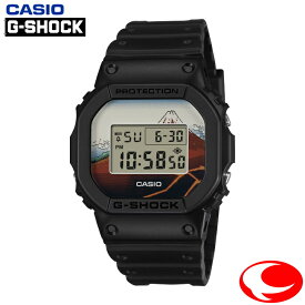 (最強配送) カシオ CASIO G-SHOCK DW-5600KHSH25-1JR 葛飾北斎デザインモチーフモデル 富嶽三十六景「山下白雨」 浮世絵 日本製【26年1月発売】