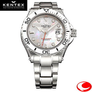 KENTEX �}�����}���V�[�z�[�XII �z���C�gMOP ���^���x���g�^�@MARINEMAN SEA HORSE II White MOP Metal band [S706M-18]�@�P���e�b�N�X�y�v���[���g�z