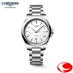 �i�ŋ��z���j���K2�N�ԕۏ� LONGINES CONQUEST �����W�� �R���N�G�X�g �N�H�[�c �E�H�b�`, 38mm, �X�e�����X�X�e�B�[��, L3.750.4.12.6 L37504126 �z���C�g �T���h�u���X�g�d�グ������ 10�C���h�� �x�X�g