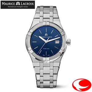 �i�ŋ��z���j���K2�N�ԕۏ� MARICE LACROIX ���[���X���N���A AIKON QUARTZ DATE �A�C�R�� �N�I�[�c �f�C�g 40mm AI1108-SS002-430-1 �u���[�T�����C������ �y ���K�̔��X�z���������N���W�b�g
