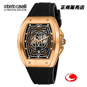 ロベルトカヴァリ バイ フランクミュラー roberto cavalli by FRANCK MULLER ブラックラバーベルト 自動巻 メンズ 腕時計 RV1G205P1071 【送料無料】【父の日】【プレゼント】【ギフト】【包装】最新