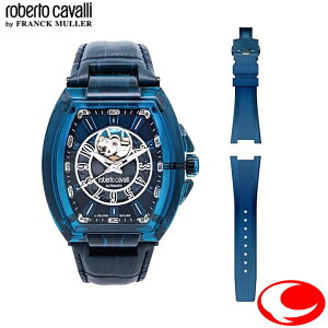 roberto cavalli BY FRANCK MULLER - JAPAN LIMITED EDITION �g�m�[���[�� �V�[�X���[�f�U�C�� 3HD �I�[ �g�}�`�b�N �u���[������ RV1G221L0021�@���x���g�J�o�� �t�����N�~�����[�yJustcavalli�A�N�Z�T���[�v���[��