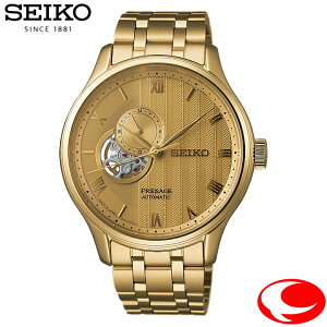 (最強配送)SEIKO セイコーウオッチ 腕時計 プレザージュ Japanese Garden SARY264 メンズ オールゴールドカラー 日常生活用防水 オープンハート メカニカル 自動巻き オートマティック
