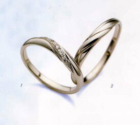 LANVIN (ランバン指輪) La vie en bleu　結婚指輪 マリッジ リング　ダイヤモンド入り(左側） 【送料無料】【名入れ】【のし宛書】【ギフト包装】