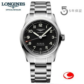 (あす楽)【ご購入特典あります。】（5年間保証）ロンジン LONGINES ロンジン スピリット 37mm ブラック文字盤 L3.410.4.53.6　L34104536 正規輸入品 シリコン製ひげぜんまい スイス公式クロノメーター検定機関（COSC）が認定したクロノメーター