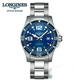 (あす楽)【ご購入特典あります。】LONGINES ロンジン ハイドロ コンクエスト スポーツ コレクション　39mm　ブルー文字板　［クオーツ］ L3.730.4.96.6　-ロンジン正規販売店-【送料無料】【包装】L37304966