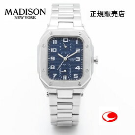 (あす楽）MADISON NEW YORK マディソン ニューヨーク フィフス・アベニュー 腕時計 MA011012-3　ネイビー