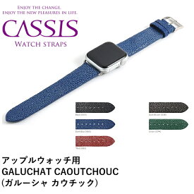 アップルウォッチ バンド ベルト cassis　カシス製　時計バンド　GALUCHAT CAOUTCHOUC For Apple Watch ガルーシャ カウチック フォーアップルウォッチ u0066g48aposeries 7,6,SE,5,4,3,2,1 革 レザー 本革 38mm 40mm 41mm 42mm 44mm 45mm【新品お取り寄せ品】【男性用】