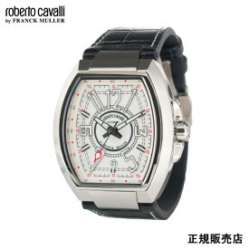 あす楽(ご購入特典 ロベルトカヴァリのカフスプレゼント)ロベルトカヴァリ バイ フランクミュラー roberto cavalli by FRANCK MULLER メンズ 腕時計　自動巻 RV1G207L0011 　ブラックラバーベルト 【送料無料】【父の日】【プレゼント】【ギフト】【包装】