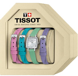 （あす楽）TISSOT　ティソ レディース 腕時計 　ラブリー サマーセット　T0581091603101 【正規2年間保証付】T058.109.16.031.01 20.00mmの小型スクエアケース レザーストラップ3本付き