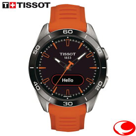 (あす楽)【TISSOT】ティソ メンズ ユニセックス 腕時計 T-TOUCH CONNECT SPORTS コネクトスポーツ T153.420.47.051.02 チタンケース オレンジ 43ミリ GPS搭載 心拍計測 AMOLED 長時間バッテリー【手首実寸20cmまで対応】（国内正規販売店）