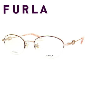 フルラ メガネフレーム FURLA VFU488J COL-0SBN SIZE-49 ナイロール ハーフリム レディース