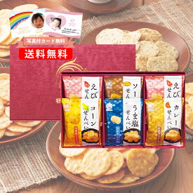 内祝い お菓子 ギフト お返し 送料無料 米菓 穂のなごみ おかき BK-AE 焼き菓子 写真 写真カード 焼き菓子 かわいい 出産内祝い 命名札 おしゃれ 初節句 御供 人気 入学祝い 御礼 母の日 父の日 お歳暮