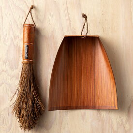 国産シダ手箒　　柿渋はりみ塵取り(卓上型)大