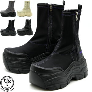 【 返品無料 交換無料 】 【 ショップ袋プレゼント 】 ヨースケ YOSUKE ストレッチブーツ 厚底ブーツ スニーカーブーツ ショートブーツ レディース 全4色 S M L LL 黒 4460080 到着後のレビューでク