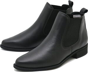 ヨースケ公式キズ補修液付 YOSUKE サイドゴアブーツ 本革 レザー 日本製 ポインテッドトゥ ショートブーツ フラット レディース