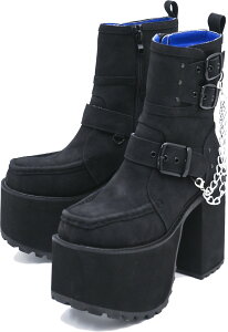 ヨースケ公式キズ補修液付 直営限定 YOSUKE 厚底ブーツ レディース エンジニアブーツ ショート チェーン付き 11.5cm厚底ヒール