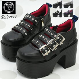 【2BUYクーポン対象】【特典キズ補修液付】 ヨースケ YOSUKE 厚底 ストラップシューズ レディース 厚底パンプス 10cm厚底ヒール 靴