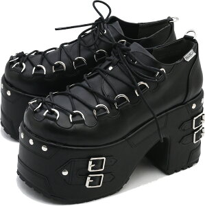 ヨースケ公式キズ補修液付 直営限定 YOSUKE 厚底 レースアップシューズ メンズ 厚底ブーツ D管&スタッズデザイン 12cm 厚底ヒール