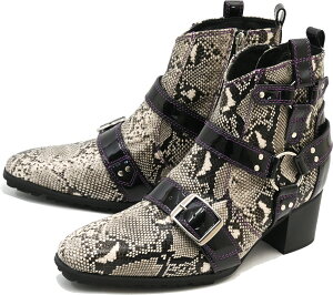 ヨースケ公式キズ補修液付 YOSUKE リングベルト バックル付き ショートブーツ ウエスタンブーツ風 メンズ 歩きやすい 6.5cmヒール 靴