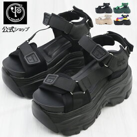 ヨースケ YOSUKE 厚底サンダル レディース スポーツサンダル マジックテープ 約11cm 厚底フラットソール