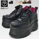 ヨースケ公式キズ補修液付 YOSUKE 厚底スニーカー メンズ スタッズ 9cm 厚底フラットソール