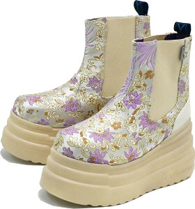 ヨースケ公式キズ補修液付 YOSUKE 厚底スニーカー レディース ハイカット サイドゴア 歩きやすい 9cm 厚底フラットシューズ 厚底ブーツ ※(予約)は12月中旬入荷分予約販売