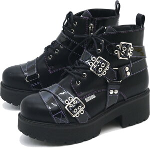 ヨースケ公式キズ補修液付 YOSUKE 厚底ブーツ メンズ ベルト付き レースアップブーツ 防滑ソール使用 歩きやすい 5.5cm ヒール