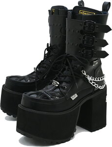 ヨースケ公式キズ補修液付 直営限定 YOSUKE 厚底ブーツ メンズ レースアップブーツ ユニオンジャック チェーン付き ショートブーツ 12cm厚底ヒール