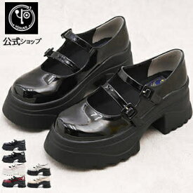 ヨースケ公式キズ補修液付 YOSUKE 厚底パンプス ストラップ シューズ 歩きやすい 5cm 太ヒール 靴 ※（予約）は1月中旬入荷分予約販売