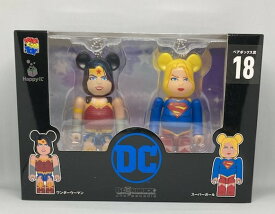 【送料無料】DC　BE@RBRICK　Happyくじ　ペアボックス賞【全7種のうち1種】　18ワンダーウーマン・スーパーガール　サイズ : 全高約7センチ　ベアブリック