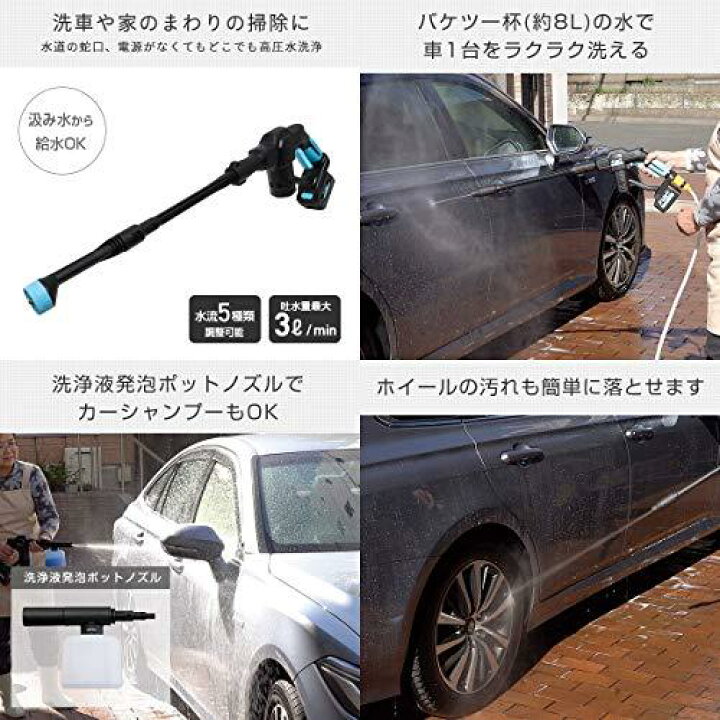 楽天市場】【送料無料】充電式コードレス高圧水洗浄機 FW-01 ファン 