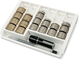カール事務器 コインカウンター イベント特化型コイントレー 硬貨収納 100円 500円専用 CX-2000 ホワイト