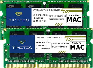 Timetec Hynix IC 8GB (4GB x 2) Macp DDR3L 1600 MHz PC3L 12800 SODIMM Applep݃ (4GB x 2)