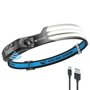 Smiling Shark LED wbhCg, y2023NŐVEPSE??Ez USB[d\ 3 {PxAEghAwbhv 230°LpƖ W y IPX4 hho 8ԘAgp\ Lv oR U ނ 