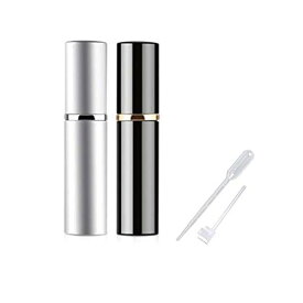 YINKE アトマイザ ー 詰め替え ポータブル クイック 香水噴霧器 携帯用 詰め替え容器 香水用 メンズ 女性用 5ml 2色セット スポイト付き/詰め替えノズル付き 小分けボトル 香水ボトル 化粧水用瓶