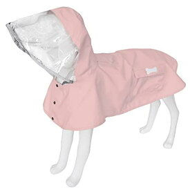 MAMORE 犬用レインコート ポンチョ カッパ ドッグ雨具 着脱簡単 防水 撥水 防風 反射材 フード付き 丈夫 軽量 速乾 小型犬 中型犬 大型犬 梅雨対策 散歩 防雨 通気 可愛い (S, ピンク)