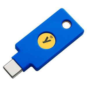 Yubico FIDO�Z�L�����e�B�L�[ C NFC - 2�v�f�F�؃L�[ USB �� NFC FIDO U2F/FIDO2/USB C�|�[�g/NFC/2�i�K�F��/���ϋv��/�ϏՌ���/�h�� Keychain