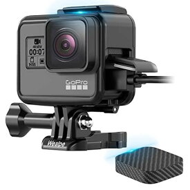 【Wealpe】フレームマウント 保護用ケース GoPro用 ハウジング レンズキャップ付き ゴープロ Hero 5, Hero 6, Hero 7 Black/Silver/White, Hero (2018) カメラに適用