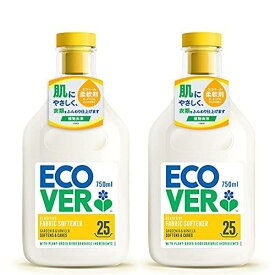 ECOVER(エコベール) エコベール 柔軟剤 本体 ガーデニア&バニラの香り 750ml×2個 ecover ファブリックソフナー 洗濯 赤ちゃん 日用品 ベビー まとめ買い