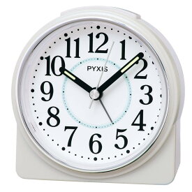 セイコークロック(Seiko Clock) 目覚まし時計 置き時計 アナログ 白パール 89×86×47mm PYXIS ピクシス NR451W