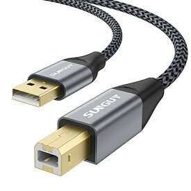 プリンターUSBケーブル 1.5M SUNGUY USB 2.0 Aオス-Bオスパソコンと プリンター接続ケーブル 延長 プリンターケーブル Epson Canon Brother HPなどの機種に対応 1.5m
