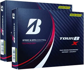 2ダース BRIDGESTONE(ブリヂストン)ゴルフボール TOUR ツアー B X 2022年モデル 12球入 (X_パールホワイト_2ダース)