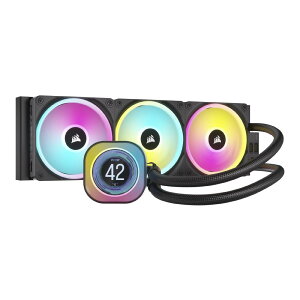 CORSAIR iCUE LINK H150i LCD AIO ���⎮ CPU �N�[���[ - �yQX120 RGB �t�@��/IPS LCD�X�N���[���t���z - 360mm ���W�G�[�^�[ Intel LGA 1700�AAMD AM5 �ɑΉ� - iCUE LINK �V�X�e���n�u�t�� �u���b�N CW-9061008-WW